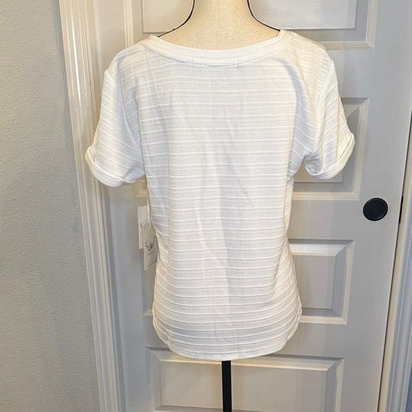 Classic White V-Neck Women's Tee - Picture 5 of 7